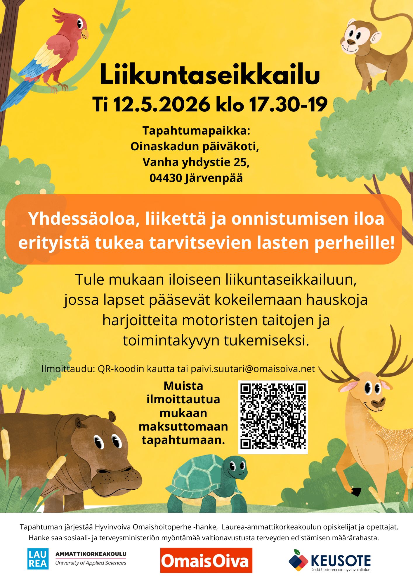 Lasten ja nuorten liikunta seikkailu Järvenpäässä
